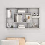 Mensola a Muro Grigio Sonoma 85x16x52,5 cm in Legno Multistrato