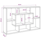 Mensola a Muro Grigio Sonoma 85x16x52,5 cm in Legno Multistrato