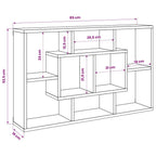 Mensola a Muro Rovere Marrone 85x16x52,5cm in Legno Multistrato