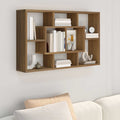 Mensola a Muro Rovere Marrone 85x16x52,5cm in Legno Multistrato