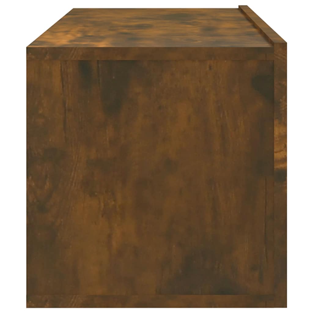 Mobili TV Parete 2pz Rovere Fumo 100x30x30 cm Legno Multistrato