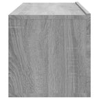 Mobili TV Muro 2pz Grigio Sonoma 100x30x30 cm Legno Multistrato