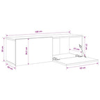 Mobili TV Muro 2pz Grigio Sonoma 100x30x30 cm Legno Multistrato