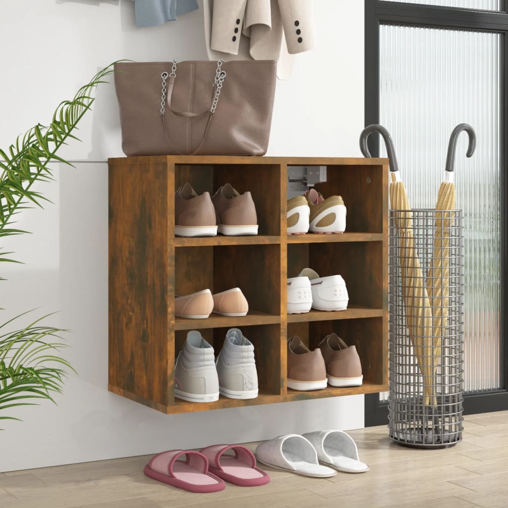 Scarpiera Rovere Fumo 52,5x30x50 cm