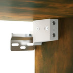 Scaffale da Ingresso Rovere Fumo 97,5x37x99cm Legno Multistrato