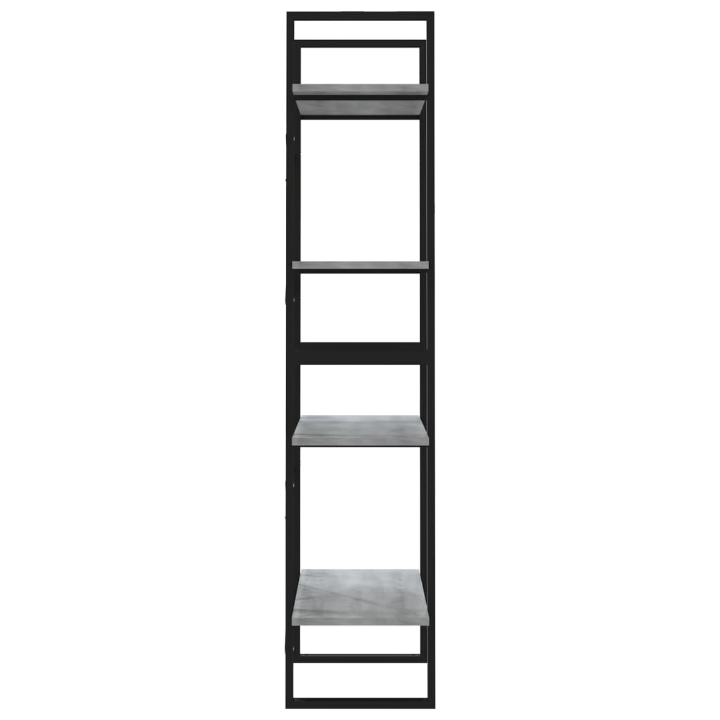 Libreria 4 Ripiani Grigio Sonoma 60x30x140 cm Legno Multistrato