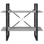 Libreria a 2 Ripiani Grigio Sonoma 80x30x70cm Legno Multistrato