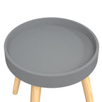 Tavolino Grigio 38x38x40cm Legno Multistrato e Massello di Pino