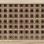Mobile TV Marrone 80x30x40 cm Massello Pino e Rattan Naturale