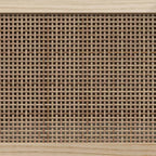 Mobile TV Marrone 105x30x40 cm Massello Pino e Rattan Naturale