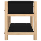 Tavolini da Letto 2pz Nero 42x38x45 cm in Legno Multistrato