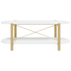 Tavolino da Salotto Bianco 110x48x40 cm in Legno Multistrato