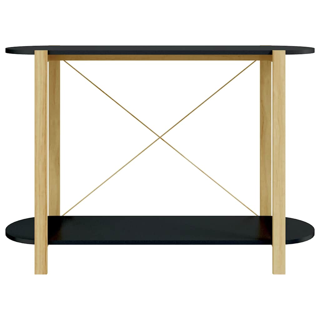 Tavolino Consolle Nero 110x38x75 cm in Legno Multistrato