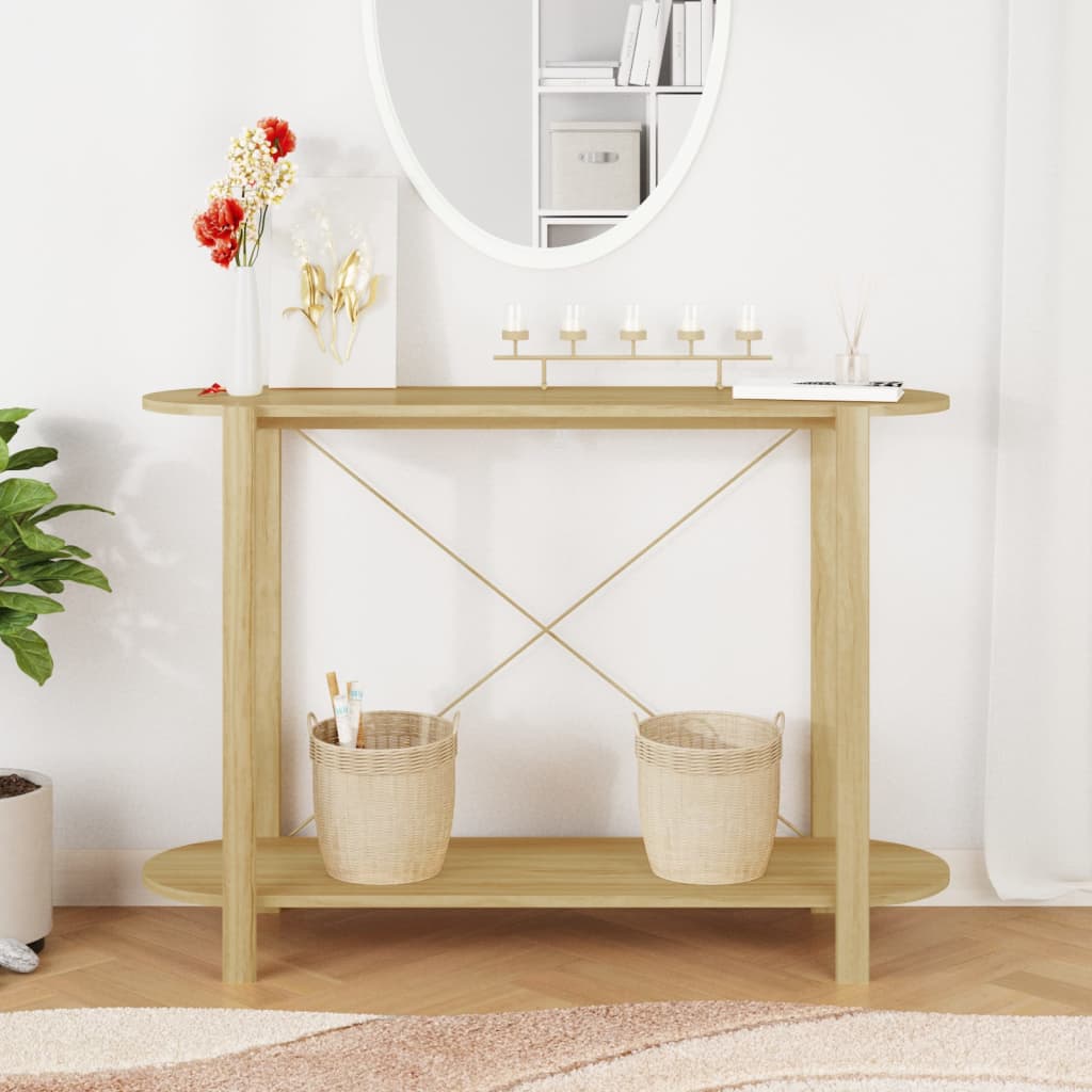 Tavolino Consolle 110x38x75 cm in Legno Multistrato