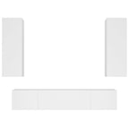 Set di Mobili Porta TV 4 pz Bianco in Legno Multistrato