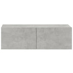Set di Mobili Porta TV 3 pz Grigio Cemento in Legno Multistrato