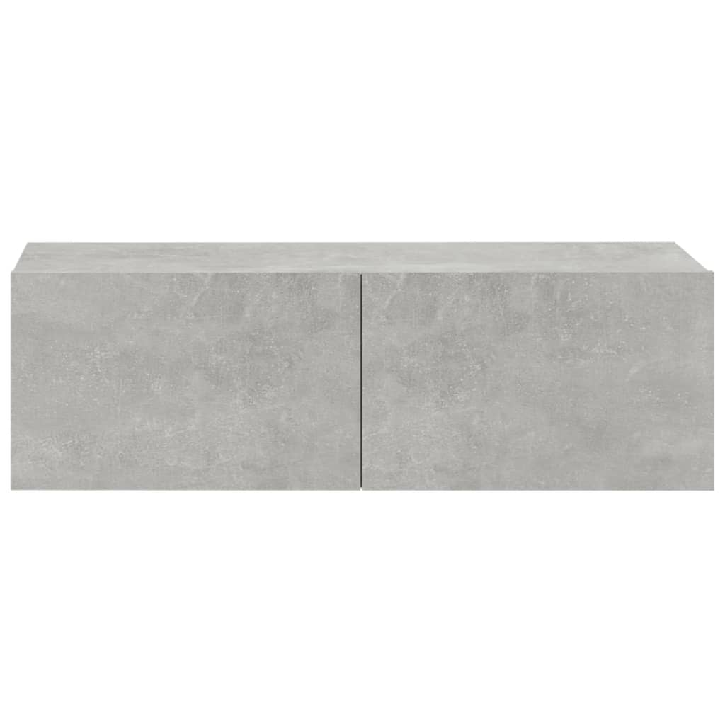 Set di Mobili Porta TV 3 pz Grigio Cemento in Legno Multistrato