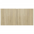 Set di Mobili Porta TV 4 pz Rovere Sonoma in Legno Multistrato