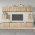 Set di Mobili Porta TV 6 pz Rovere Sonoma in Legno Multistrato