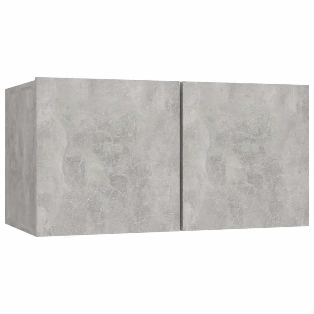 Set di Mobili Porta TV 5 pz Grigio Cemento in Legno Multistrato