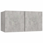 Set di Mobili Porta TV 5 pz Grigio Cemento in Legno Multistrato