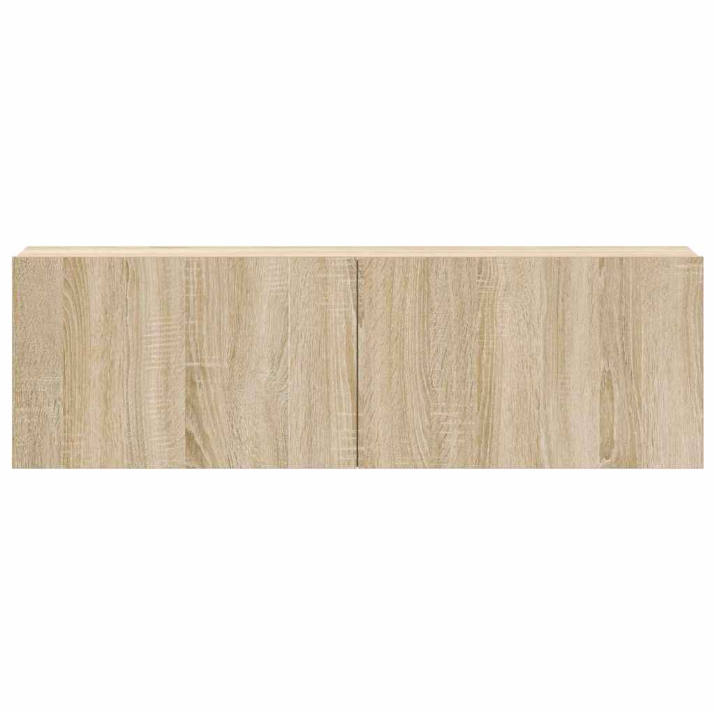 Set di Mobili Porta TV 3 pz Rovere Sonoma in Legno Multistrato