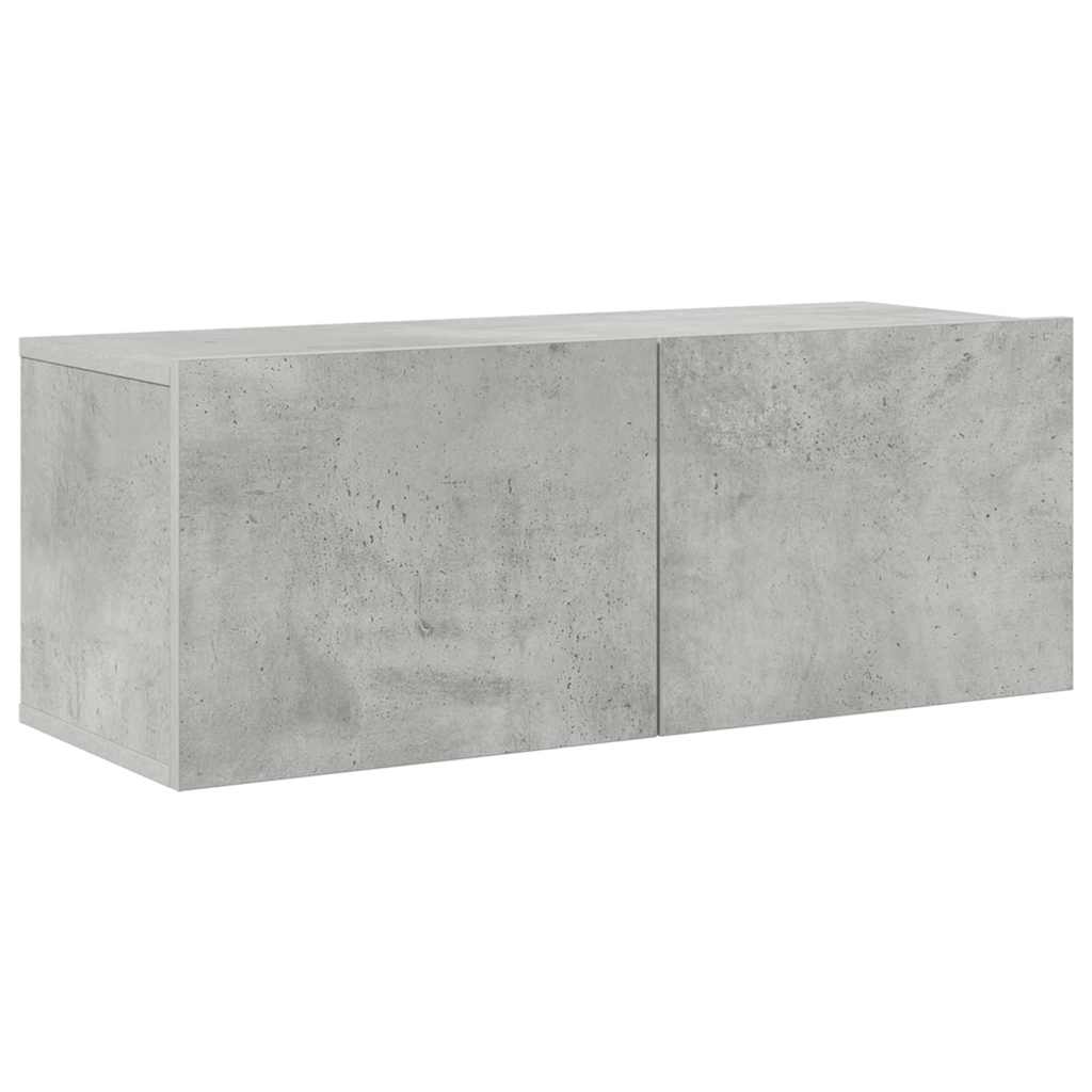 Set di Mobili Porta TV 7 pz Grigio Cemento in Legno Multistrato