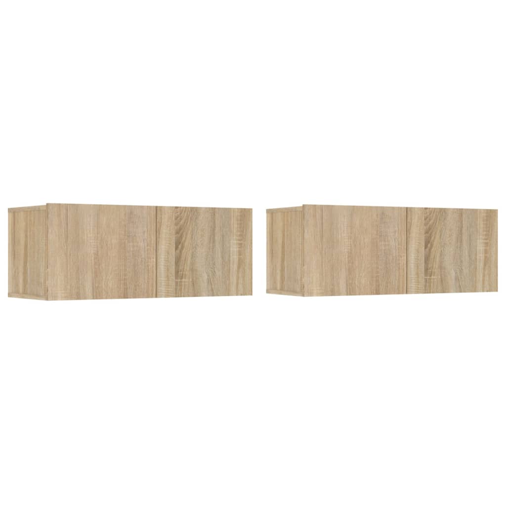 Set di Mobili Porta TV 4 pz Rovere Sonoma in Legno Multistrato