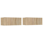 Set di Mobili Porta TV 4 pz Rovere Sonoma in Legno Multistrato