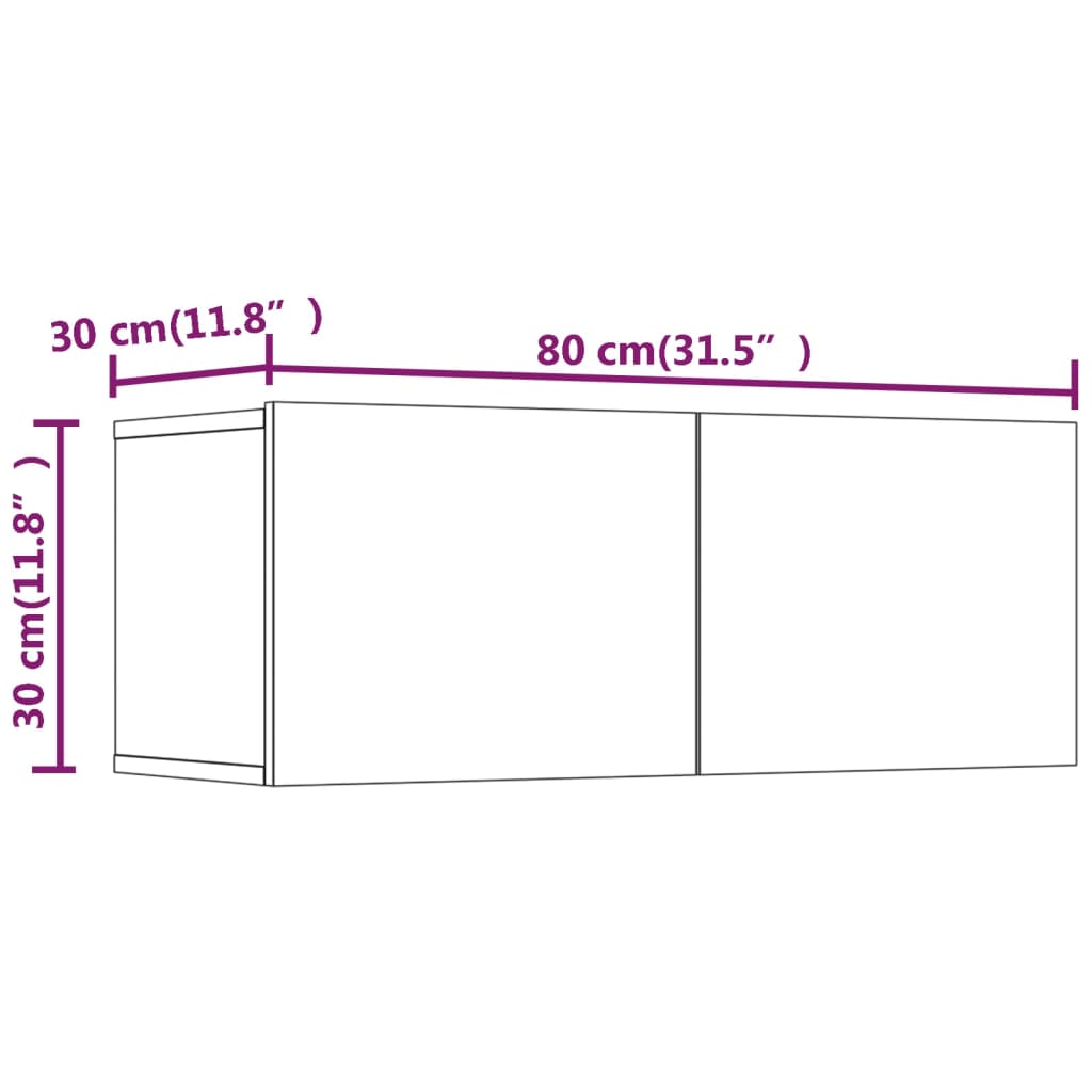 Set di Mobili Porta TV 4 pz Rovere Sonoma in Legno Multistrato