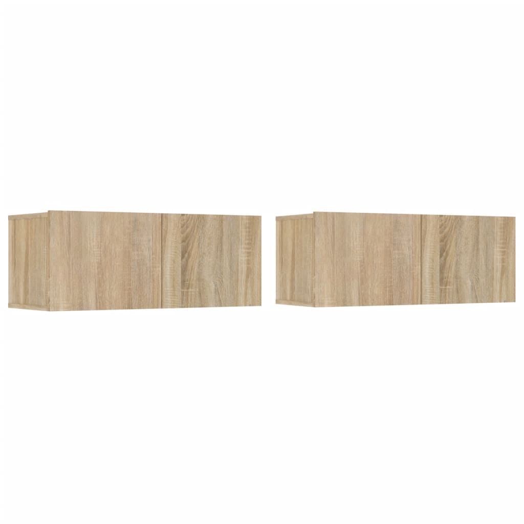 Set di Mobili Porta TV 4 pz Rovere Sonoma in Legno Multistrato