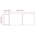 Set di Mobili Porta TV 4 pz Rovere Sonoma in Legno Multistrato