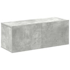 Set di Mobili Porta TV 4 pz Grigio Cemento in Legno Multistrato