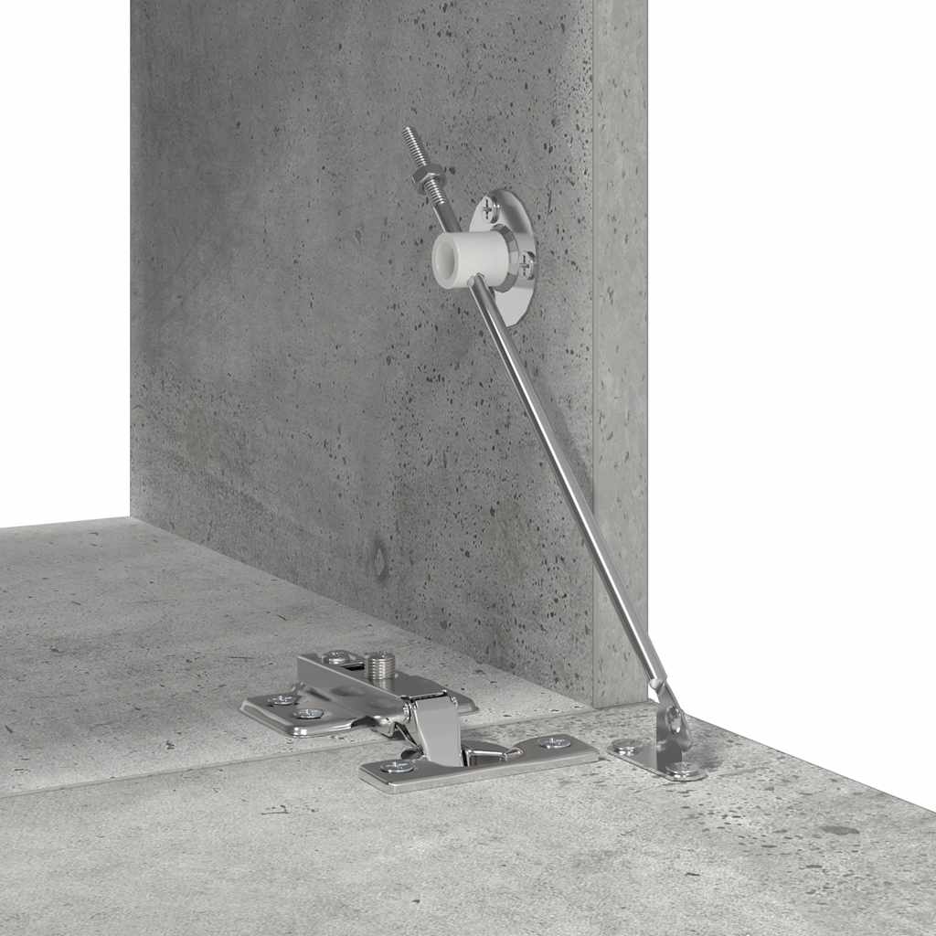 Set di Mobili Porta TV 4 pz Grigio Cemento in Legno Multistrato