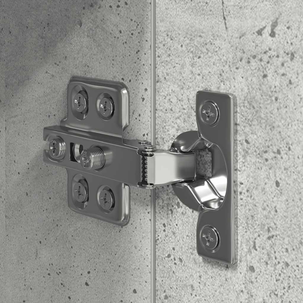 Set di Mobili Porta TV 4 pz Grigio Cemento in Legno Multistrato