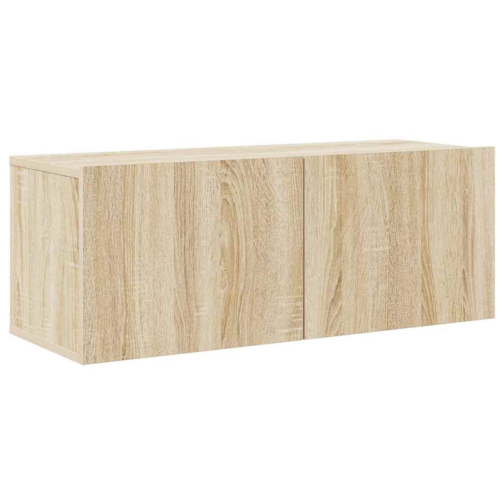 Set di Mobili Porta TV 4 pz Rovere Sonoma in Legno Multistrato