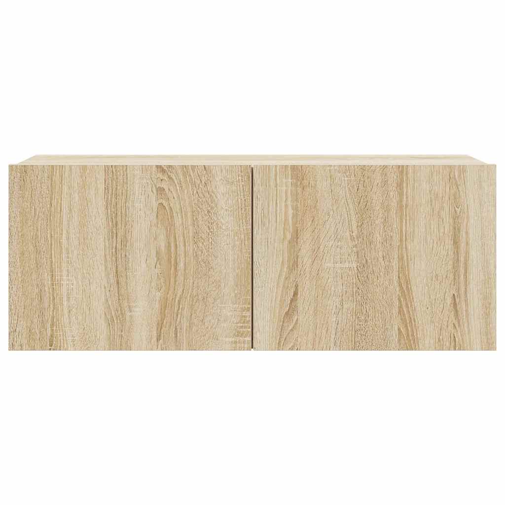 Set di Mobili Porta TV 4 pz Rovere Sonoma in Legno Multistrato