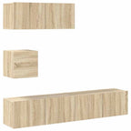 Set di Mobili Porta TV 4 pz Rovere Sonoma in Legno Multistrato