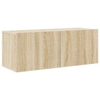 Set di Mobili Porta TV 4 pz Rovere Sonoma in Legno Multistrato