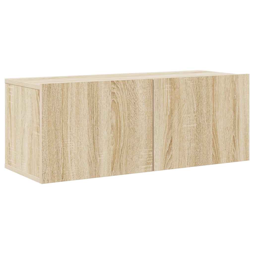 Set di Mobili Porta TV 4 pz Rovere Sonoma in Legno Multistrato