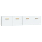Mobili Parete 2 pz Bianco 80x35x36,5cm Legno Multistrato