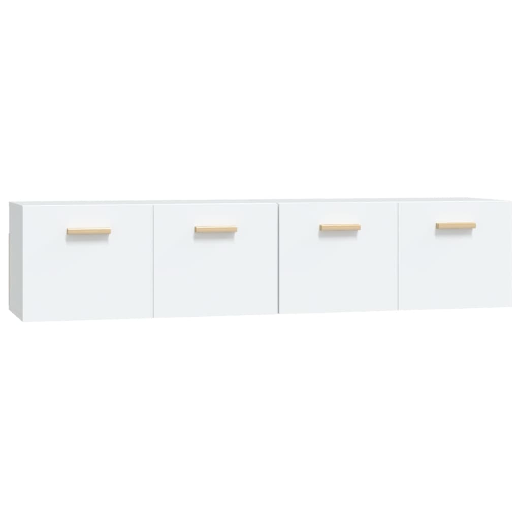Mobili Parete 2 pz Bianco 80x35x36,5cm Legno Multistrato