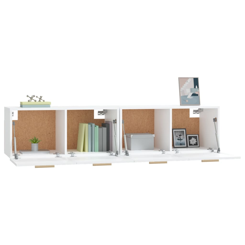 Mobili Parete 2 pz Bianco 80x35x36,5cm Legno Multistrato