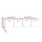 Mobili Parete 2 pz Bianco 80x35x36,5cm Legno Multistrato