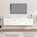 Mobili Parete 2 pz Bianco 80x35x36,5cm Legno Multistrato