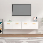 Mobili Parete 2 pz Bianco 80x35x36,5cm Legno Multistrato