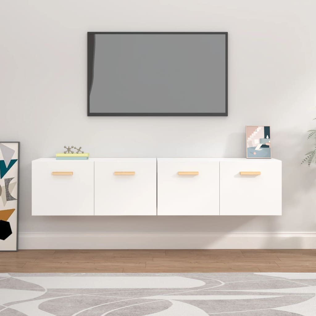 Mobili Parete 2 pz Bianco 80x35x36,5cm Legno Multistrato