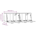 Mobili Parete 2 pz Bianco 80x35x36,5 cm in Legno Multistrato