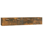 Mobili Parete 2 pz Rovere Fumo 100x36,5x35 cm Legno Multistrato