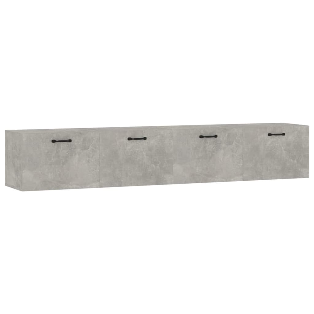 Mobili Parete 2 pz Grigio Cemento 100x36,5x35 cm in Multistrato